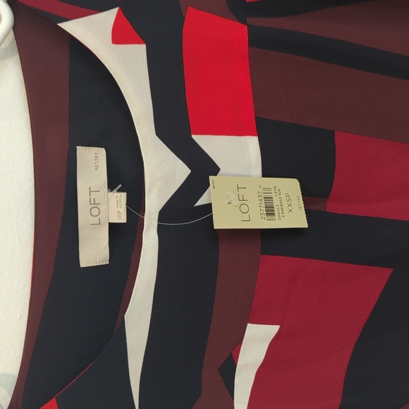 Ann Taylor LOFT cold shoulder-to-wrist blouse, size XXSP - Picture 2 of 5